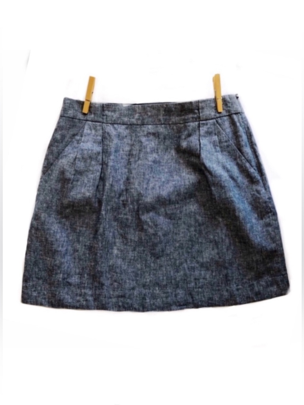 The Limited Blue Linen Chambray Mini Skirt size 6